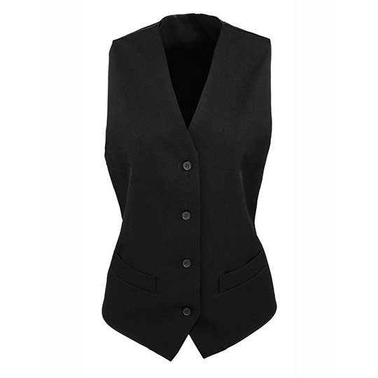 Kamizelka Slim Poliester Satynowy PW623 - Black (ca. Pantone Black C)