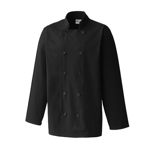 Kurtka Kucharska Unisex Klasyczna Bawelna Poliester PW657 - Black (ca. Pantone Black C)