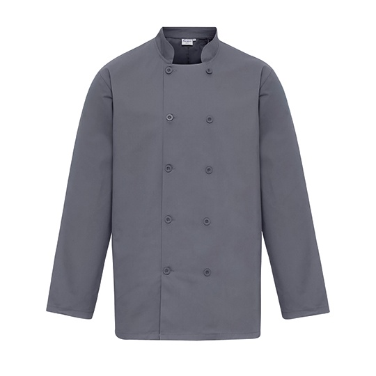 Kurtka Kucharska Unisex Klasyczna Bawelna Poliester PW657 - Steel (ca. Pantone 7545C)