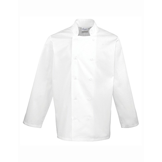 Kurtka Kucharska Unisex Klasyczna Bawelna Poliester PW657 - White