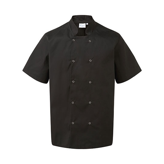 Marynarka Kucharska Krotki Rekaw Twill PW664 - Black (ca. Pantone Black C)