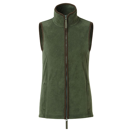 Bezrekawnik Damski Polarowy PW804 - Moss Green (ca. Pantone 2410C) & Brown (ca. Pantone 4975C)