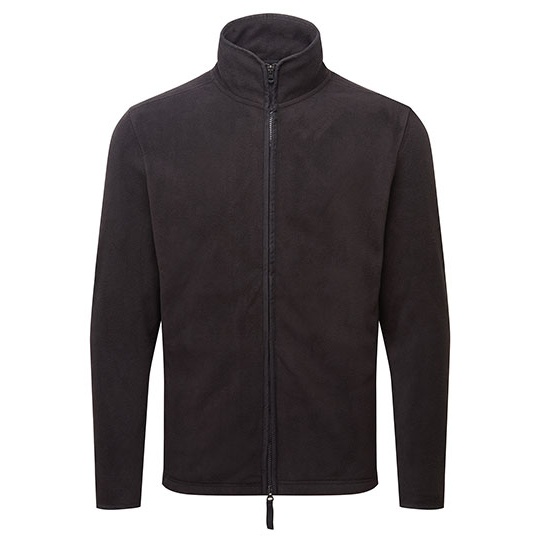 Bluza Meska Z Zamkiem Polarowa PW823 - Black (ca. Pantone Black C) & Black (ca. Pantone Black C)