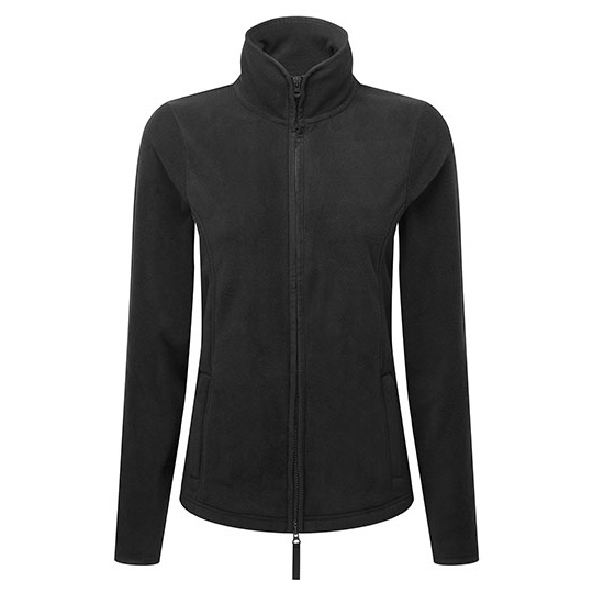 Bluza Damska Polarowa PW824 - Black (ca. Pantone Black C) & Black (ca. Pantone Black C)