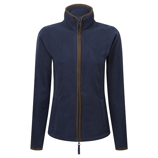 Bluza Damska Polarowa PW824 - Navy (ca. Pantone 533C) & Brown (ca. Pantone 4975C)