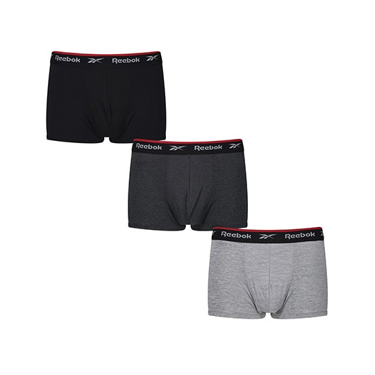 Bokserki Meskie Szybkoschnace Odprowadzajace Wilgoc RBK8260 - Black & Grey Marl & Charcoal