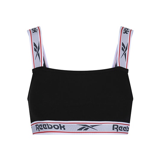 Krótki top Damski Elastyczny Bawełna Elastan RBK9482 - Black
