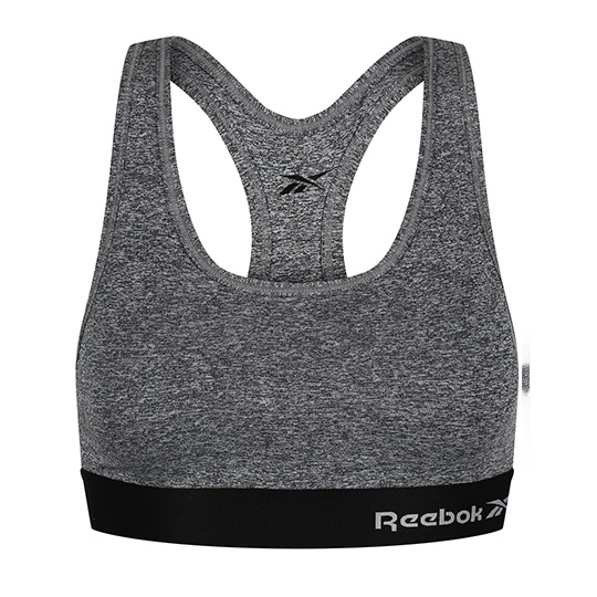 Damski top sportowy z szerokimi ramiaczkami RBK9489 - Grey Marl
