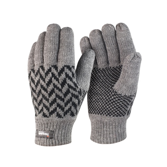 Rekawiczki Dzianinowe Ocieplane RC365 - Grey & Black