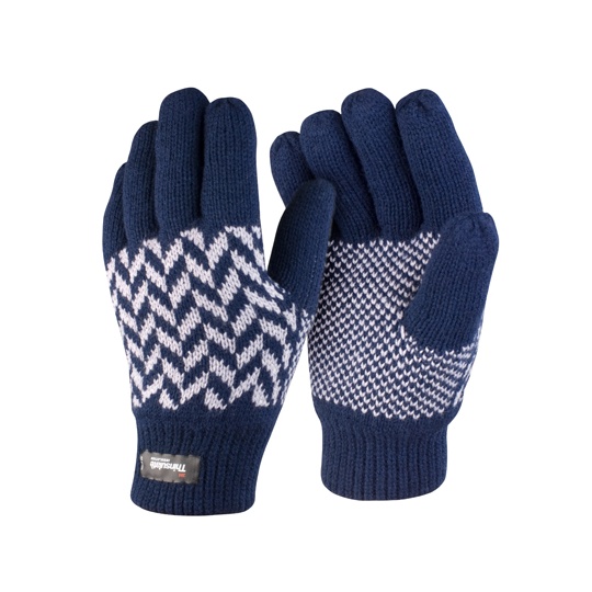 Rekawiczki Dzianinowe Ocieplane RC365 - Navy & Grey
