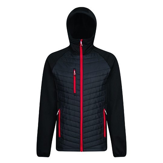 Kurtka Hybrydowa Poliamidowa Extol Stretch RG0549 - Black & Classic Red