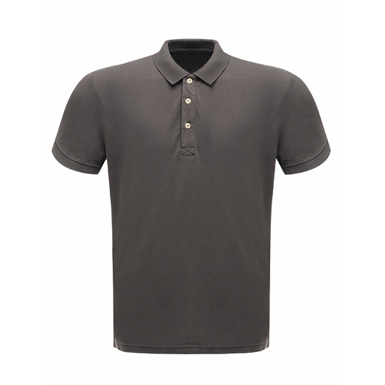 Koszulka Polo Meska Klasyczna Pika Poliester Bawelna RG143 - Seal Grey (Solid)