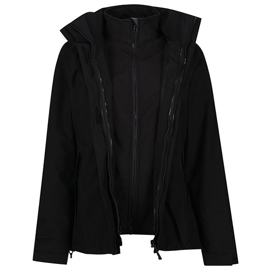 Kurtka Damska Dopasowana 3w1 Wodoodporna Oddychajaca RG1440 - Black