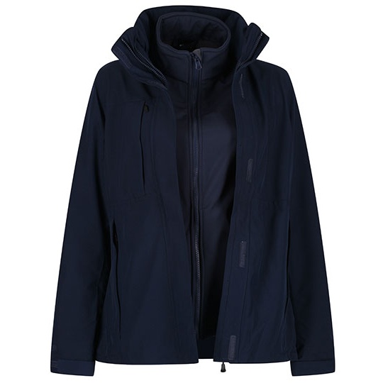 Kurtka Damska Dopasowana 3w1 Wodoodporna Oddychajaca RG1440 - Navy