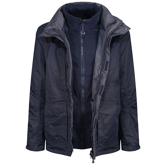 Kurtka Meska 3w1 Wodoodporna Oddychajaca Wiatroszczelna z Polarem RG1470 - Navy