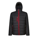 Kurtka Ocieplana Ripstop z Recyklingu RG241 - Black & Classic Red
