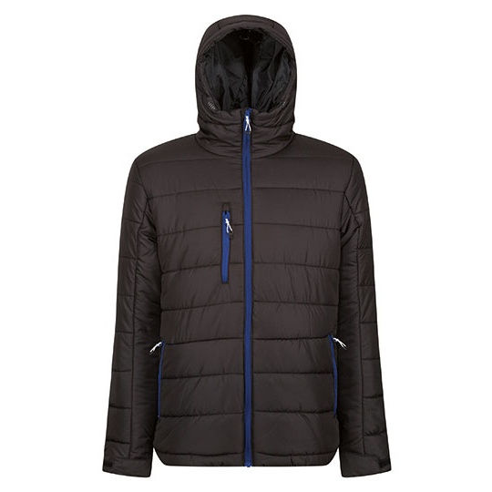 Kurtka Ocieplana Ripstop z Recyklingu RG241 - Black & New Royal
