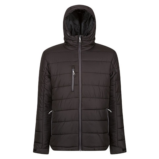 Kurtka Ocieplana Ripstop z Recyklingu RG241 - Black & Seal Grey