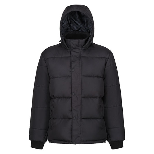 Kurtka ocieplana z odpinanym kapturem RG245 - Black