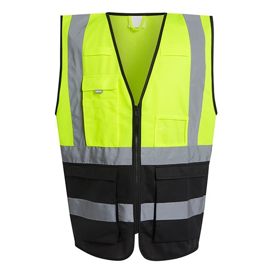Kamizelka Hi-Vis Poliestrowa RG2510 - Yellow & Black