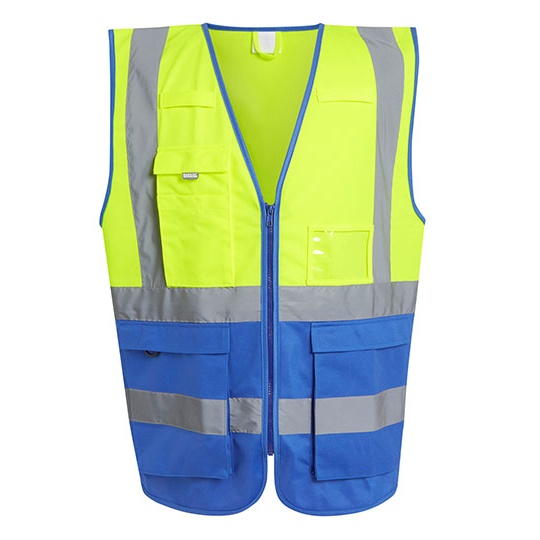 Kamizelka Hi-Vis Poliestrowa RG2510 - Yellow & Royal Blue