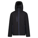 Kurtka Ocieplana z Kapturem Wodoodporna Oddychająca Stretch RG253 - Black & New Royal