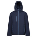 Kurtka Ocieplana z Kapturem Wodoodporna Oddychająca Stretch RG253 - Navy & French Blue