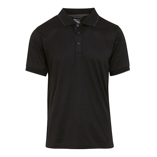 Koszulka Polo Meska Poliestrowa Odprowadzajaca Wilgoc RG264 - Black & Seal Grey