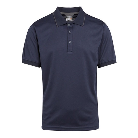 Koszulka Polo Męska Poliestrowa Odprowadzająca Wilgoć RG264 - Navy & Seal Grey
