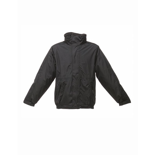 Kurtka Klasyczna Przeciwdeszczowa Chowany Kaptur RG297 - Black & Ash (Heather)