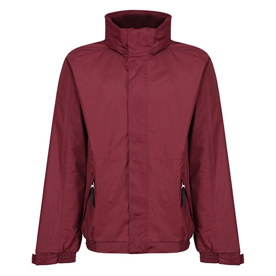 Kurtka Klasyczna Przeciwdeszczowa Chowany Kaptur RG297 - Burgundy & Burgundy