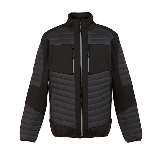 Kurtka Hybrid Izolowana Recykling RG563 - Ash (Heather) & Black