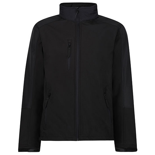 Kurtka Klasyczna Softshell Ocieplana z Kapturem RG650 - Black & Black