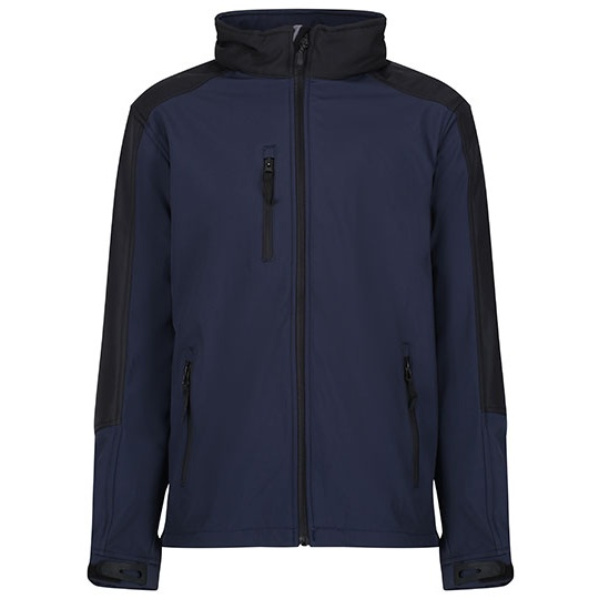 Kurtka Klasyczna Softshell Ocieplana z Kapturem RG650 - Navy & Black