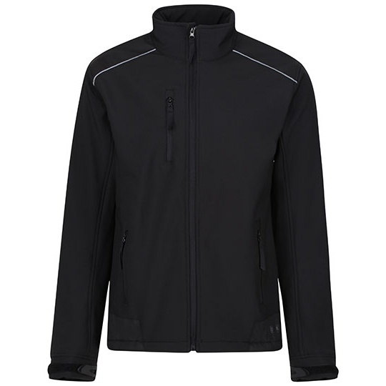 Kurtka Klasyczna Softshell Strecz Wodoodporna RG651 - Black & Black