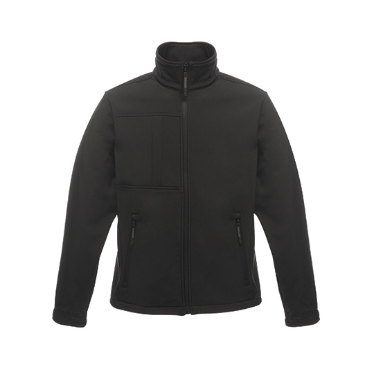 Kurtka Meska Ocieplana Softshell Wodoodporna RG688 - Black & Black