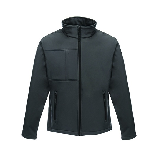 Kurtka Meska Ocieplana Softshell Wodoodporna RG688 - Seal Grey (Solid) & Black