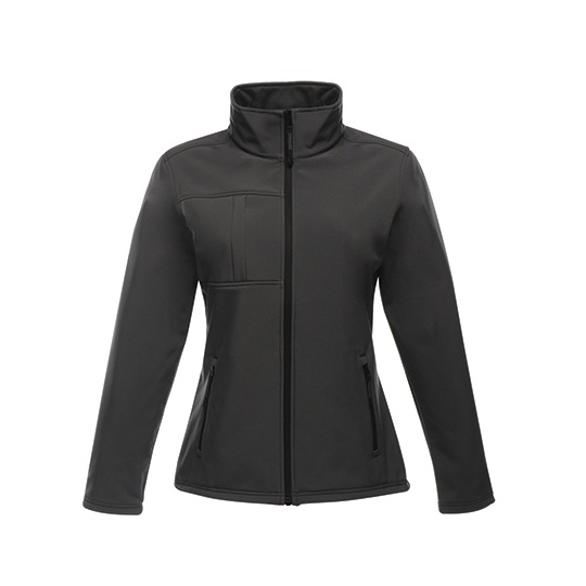 Kurtka Softshell Damska Wodoodporna Oddychajaca RG689 - Seal Grey (Solid) & Black