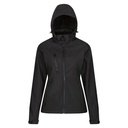 Kurtka Damska Slim Softshell 3-warstwowa Wodoodporna Oddychajaca RG702 - Black & Black