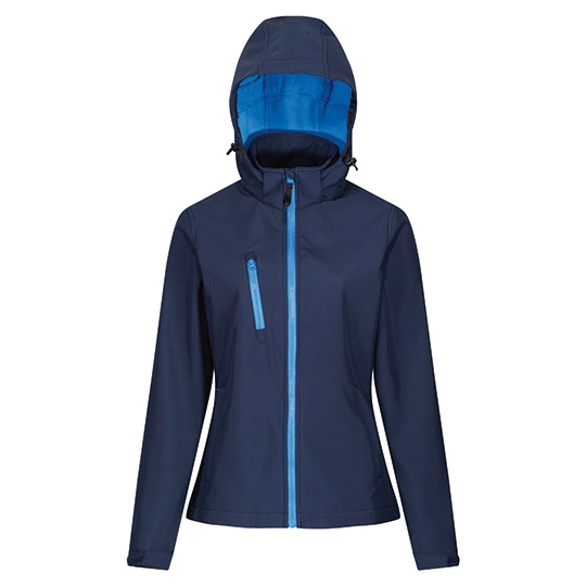 Damska kurtka softshell 3-warstwowa RG702 - Navy & French Blue