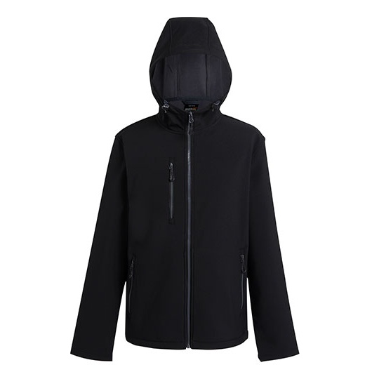 Kurtka Softshellowa Wiatroodporna Wodoodporna RG705 - Black & Seal Grey