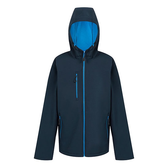 Kurtka softshell z kapturem RG705 - Navy & French Blue