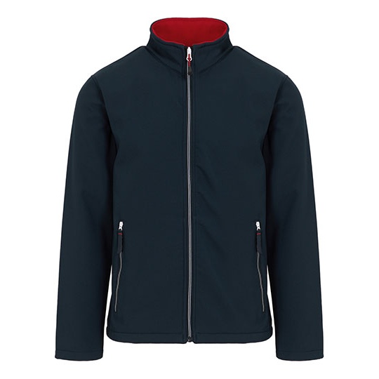 Kurtka Dwuwarstwowa Softshell Wiatroodporna Wodoodporna RG762 - Navy & Classic Red