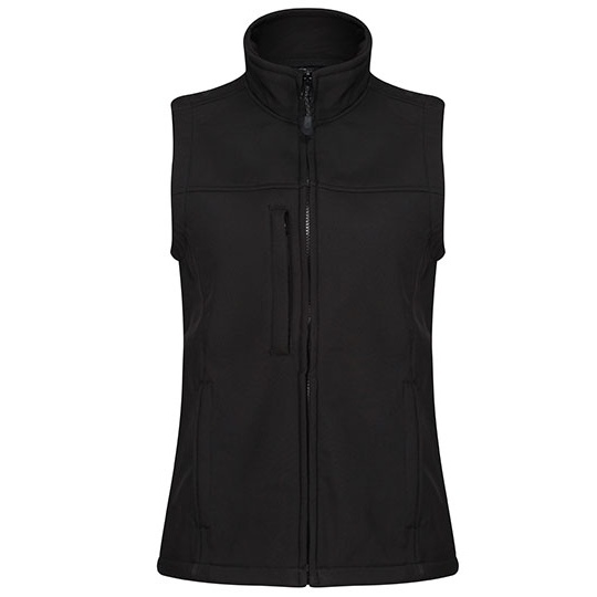 Bezrekawnik Damski Dopasowany Softshell Wodoodporny RG790 - All Black