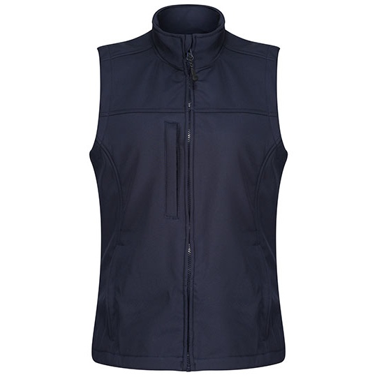 Bezrekawnik Damski Dopasowany Softshell Wodoodporny RG790 - Navy & Navy