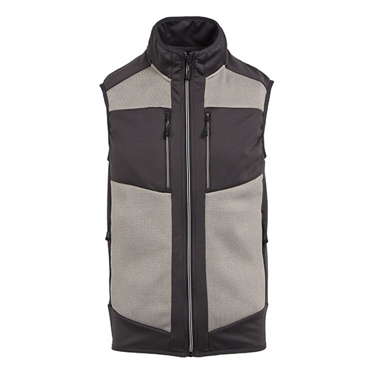 Bezrekawnik Unisex Polarowy Elastyczny z Recyklingu RG914 - Mineral Grey & Ash (Heather)