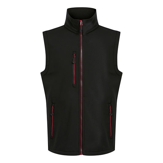 Bezrekawnik Softshell Wiatroodporny Wodoodporny RG915 - Black & Classic Red