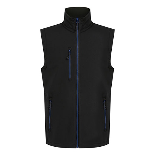 Bezrekawnik Softshell Wiatroodporny Wodoodporny RG915 - Black & New Royal