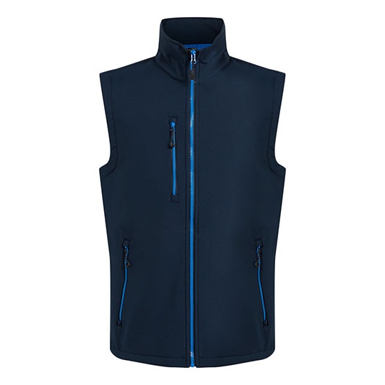 Bezrekawnik Softshell Wiatroodporny Wodoodporny RG915 - Navy & French Blue