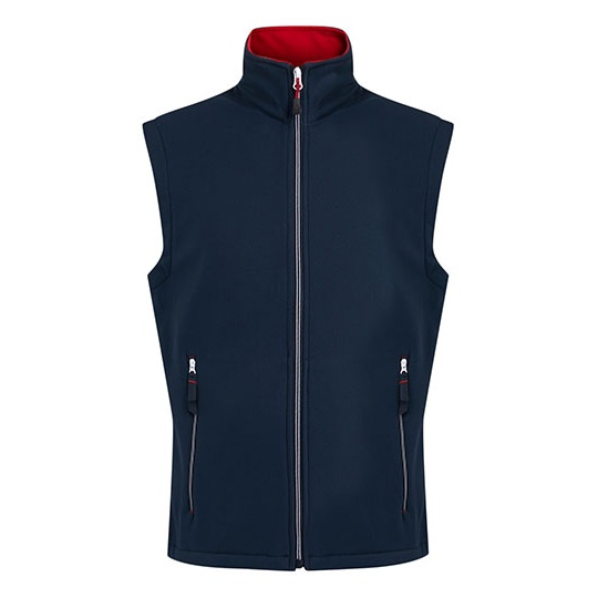 Bezrekawnik Softshellowy Wiatroodporny Wodoodporny RG925 - Navy & Classic Red
